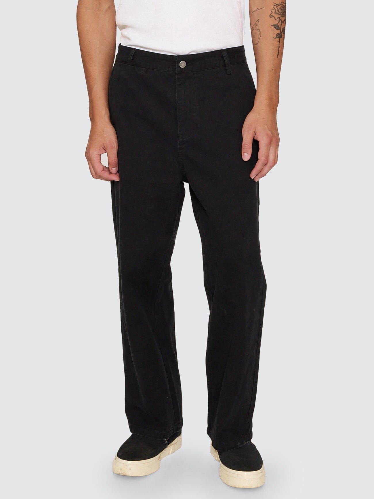 Stagger Big Slacker Cropped Pant - Black | Thrills Co.