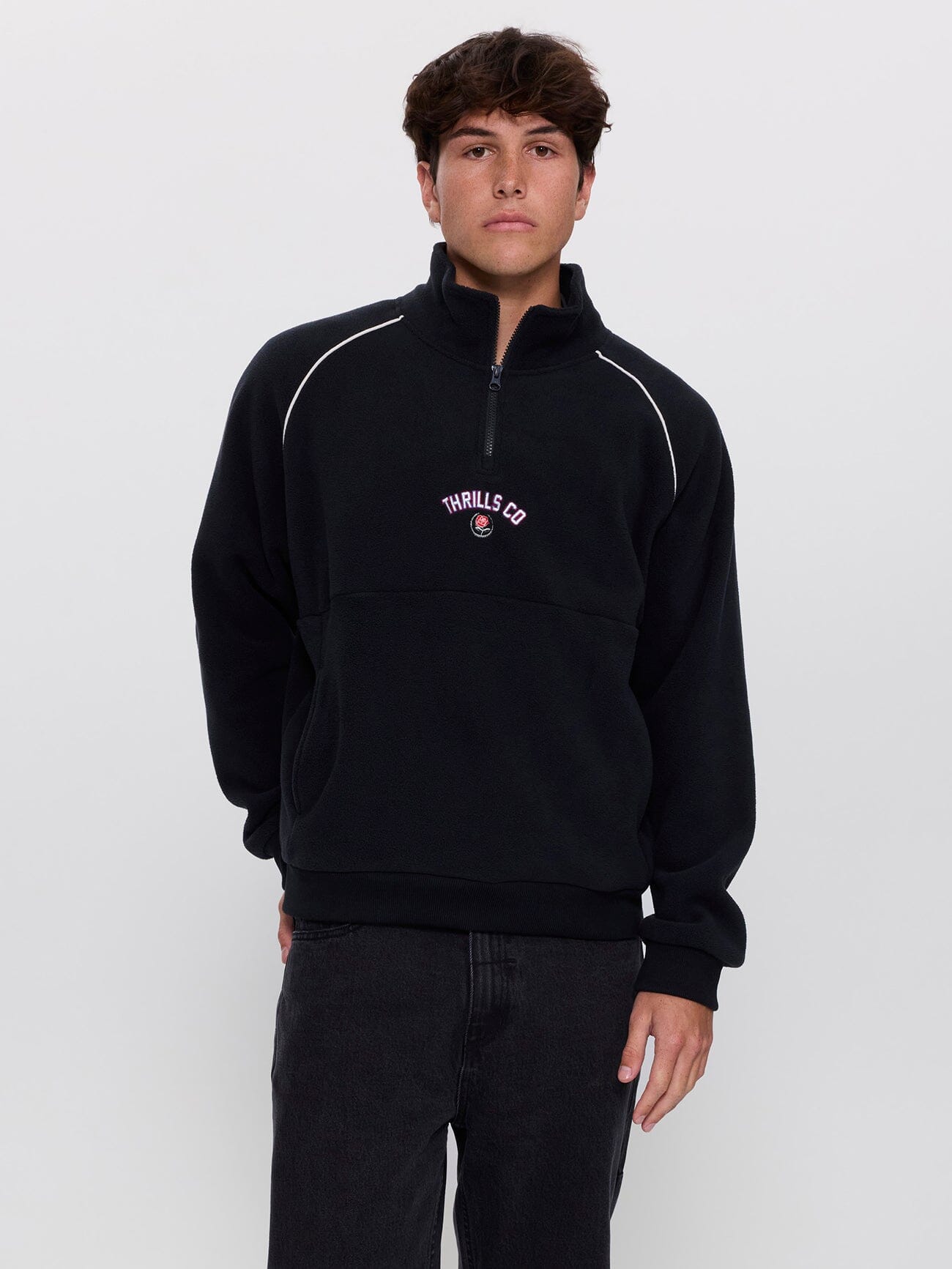 Tournament Of Roses Quarter Zip Polar Cropped Fleece - Washed